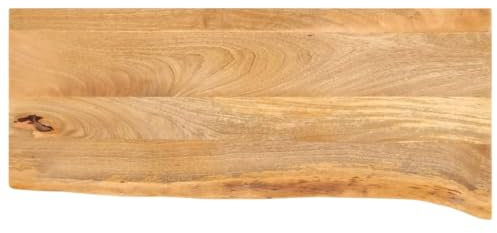 Xichuzi Tischplatte mit Baumkante 90x40x3,8 cm Massivholz Mango, Arbeitsplatte, Holzplatte, Schreibtischplatte, Waschtischplatte, Küchenarbeitsplatte - 370491