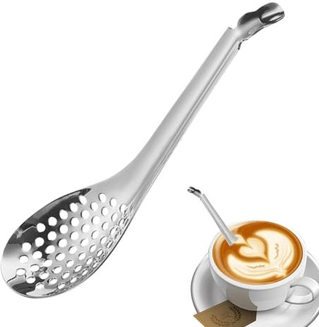 SPOON CAIR - cucchiaio da porzione decorativa, forniture per cucinare da cucina | Cucchiaio di cottura del filtro gourmet, cucchiaio da barre oro in acciaio inossidabile o cucchiaio di cottura di gadg