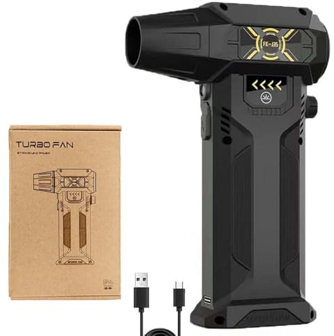 Air Duster Ac-27, Ac-27 Turbo Jet Blower, Souffleur Air Comprimé, 180000 TR/Min Dépoussiéreur électrique à air, Soufflerie à jet turbo Mini, Buste sans Fil Rechargeable à Grande Vitesse