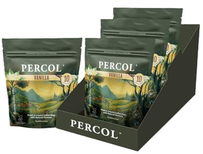 Percol - Vanilla Flavoured Ground Coffee Bags, 30 x 8g