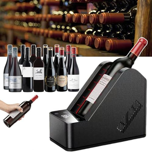 Enfriador de botellas de vino, enfriador de vino eléctrico, diseño semicerrado con panel de control LED y luz ambiental colorida, temperatura ajustable de 1 a 20 °C, congelador de 6 mm de diámetro