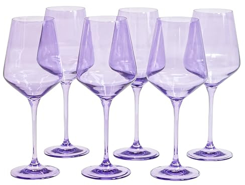 UFER GLASSWARE Farbige Weingläser, 6er Set