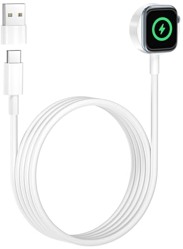 Apple Watch Charger, iWatch Charger Cable 2M Portable Apple Watch Fast charger Magnetic Charging Cable apple watch CHarger USB C Compatible for iWatch Series 11/10/9/8/7/6/5/4/3/2/SE/Ultra