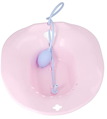 OVAQUIXI Hock-Toilettenbad Sitzbad Zur Schmerzlinderung bei älteren Menschen aus Kunststoff (PINK)