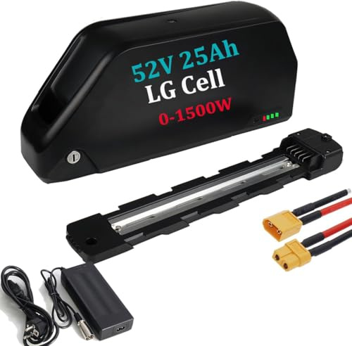 (Lg/Cell) Ebike Akku 52V 25Ah für 500W 1000W 1500W E-Bike-Umrüstsatz für Vorder- und Hinterradmotor, Rahmenakk 52v akku