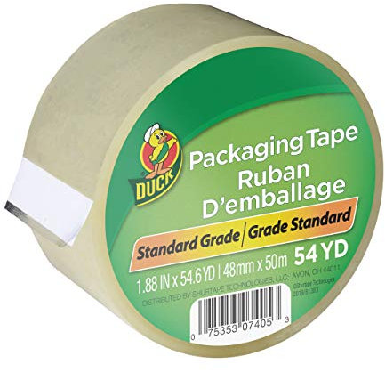 Duck Marken-Verpackungsklebeband, 4,7 cm x 54,6 m, transparent, 1 Rolle (240408)