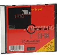 Intenso CD-RW CD RW Grezza, 80 Minuti 700 MB 4 – 12 x Speed Slim Case