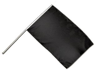 Digni Drapeau Unicolore Noir sur hampe - 60 x 90 cm