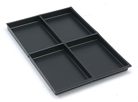 BISLEY MultiDrawer Schubladeneinsatz A4 4 Fächer für alle DIN A4 Schubladen, Metall, 800 Kunststoff, 36.5 x 23.7 x 2.7 cm