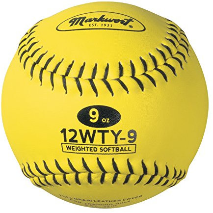Markwort Lite Poids et lesté Cuir Softball, Optic Yellow