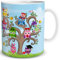 TRIOSK Tasse Eule lustig mit Eulenmotiv Eulen Baum Eulendesign Geschenk für Eulenliebhaber Frauen Mädchen Freundin Bunt