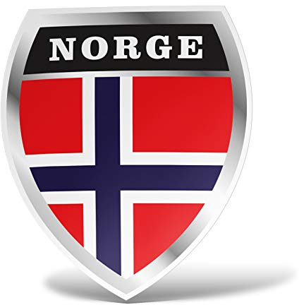 erreinge Sticker Norwegen-Aufkleber PVC-Form Für Abziehbild Tapete Auto Moto Helm Camper Laptop - 10 cm