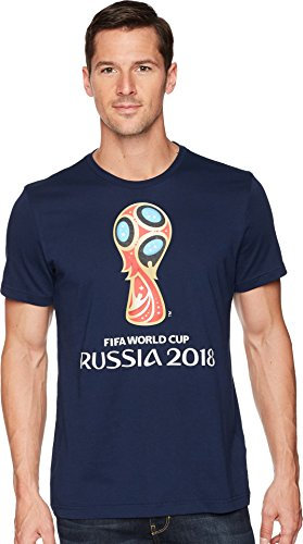 adidas World Cup Soccer World Cup Emblem Men's Tee, X-Large, Blue