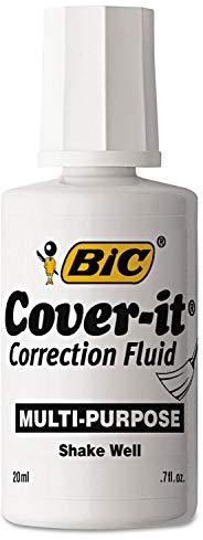 BIC Cover-It WOC12-WE Korrekturflüssigkeit, 20 ml, Weiß, 1 Stück