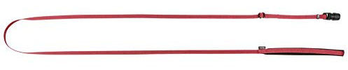 GOLEYGO Hundeleine Flat, Rot, Größe S 1,4-2m, Sicherer Magnetverschluss, Inkl. Adapter-Pin, Hundeleine für kleine Hunde bis 15kg, Maximale Belastung 100kg