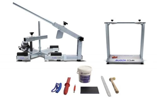 MAX2H.COM Reifenmontiergerät EVOX + Wuchtbock + Starterpaket (Klebegewichte: Schwarz)