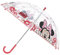 MINNIE MOUSE Transparenter Handschirm, 42 cm, Pink & Transparent, 0
