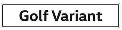 Volkswagen 5G9071801A License Plate Number Plate with Golf Variant Lettering