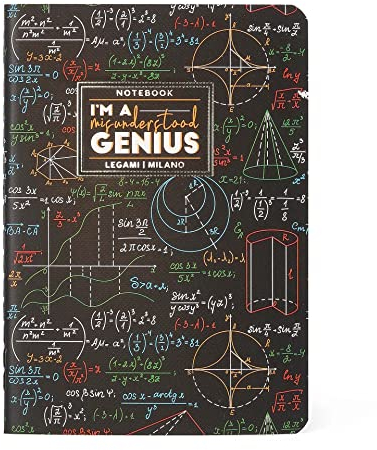 Legami - Notizbuch Small, A6, 80 Seiten, FSC®-zertifiziertes Papier, Papier 100 g/m², 9 x 13,5 cm, Genius