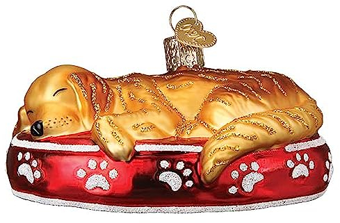 Old World Christmas Ornaments Sleepy Golden Retriever Glas geblasene Ornamente für Weihnachtsbaum