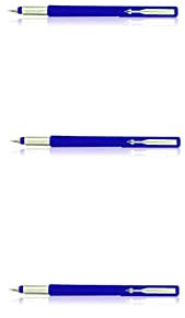 FINCHLEY 3X Parker Vector Fountain Blue PenMedium 67507 S0881011 + FREE REFILL PEN