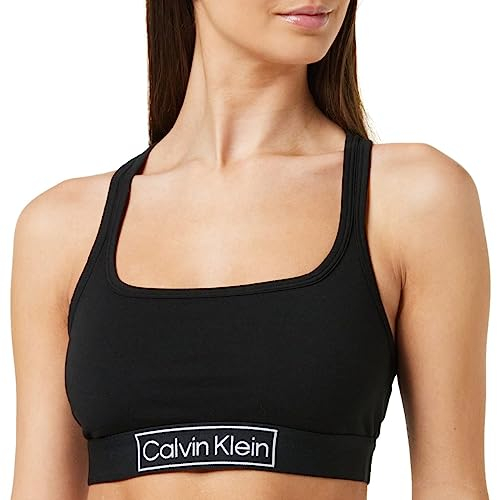 Calvin Klein Reggiseno a Bralette Donna Elasticizzato, Nero (Black), XS