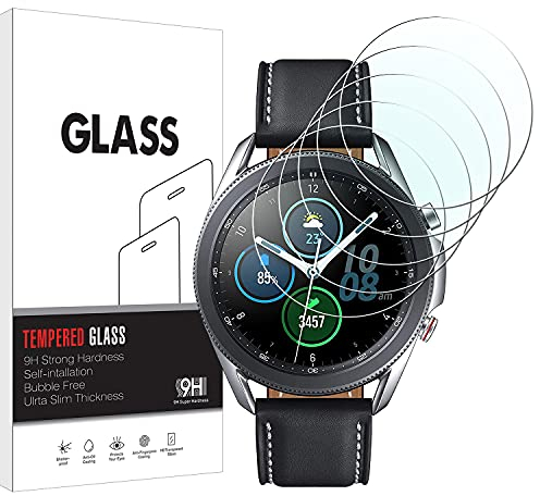 KELOLIN [5 Stück] für Samsung Galaxy Watch 3 Panzer Schutz Glas Bildschirm Schutzfolie (41MM) 9H Härte, Kratzfest, Blendfrei, HD Displayschutzfolie kompatibel mit Samsung Galaxy Watch 3 (41MM)