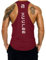 Kuulee Herren Tank Top Stringer Fitness Sportshirt Schnell Trocknende Funktionelle Trainingsshirt Muskelshirt für Training Gym Fitness & Bodybuilding Weinrot-1PCS L