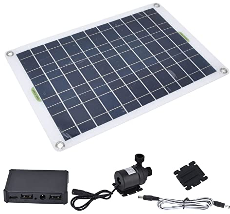 OREQ Kit de Bomba de Agua Solar, Bomba Sumergible de Fuente Solar de 12V 800L/h, Bomba de Fuente de Agua Solar de 12V 50W para la Decoración de Estanques de Jardín, Baño de Pájaros