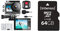 Exprotrek Action Cam,4K 30fps Ultra HD, 40m 100Fuß wasserdichte Unterwasserkamera, WiFi, 170° Ultraweitwinkel, Fernbedienung & Intenso microSDXC 64GB Class 10 Speicherkarte inkl. SD-Adapter, schwarz