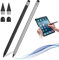 AUAUY 2PZ 2 in 1 Matita Senza Inchiostro e Stilo, Eterna Matita per Scrivere Infinita con 2 Punte e 2 Punta in Silicone per Scrivere per Scrivere, Disegnare, Casa, Ufficio, Scuola（Nero+Argento）