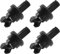 JZK 4X Clips para estantes Maletero Coche 79916JD00A, 7705099001 8200675047 Clips de sujeción Colgador de Cuerdas para Estante Trasero Coche Sujetadores retención moldura a presión plástico Negro