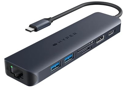 Hyper Drive Next - Hub USB-C 7 en 1, azul medianoche