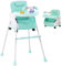 Twinky® Hochstuhl – 2-in-1-Kinderwagen-Set – Blau – zusammenklappbarer Esszimmerstuhl & Kinderwagen und Babystuhl für den Tisch – Hochstuhl, Kleinkindsitz und Erwachsenenstuhl in 1 (Mint Grün)