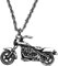 outlaw-rats Biker Halskette mit Motorrad Anhänger für Herren Damen - 56 cm Halskette - Glücksbringer: Geburtstag Weihnachten Valentinstag St Patrick´s Day