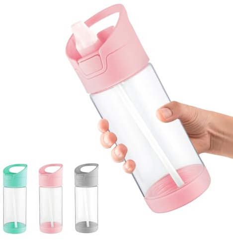 wedrink Trinkflasche Kinder auslaufsicher 350ml BPA-freie - One Click Flip Lid, Wasserflasche für Schule, Kindergarten, Sport, Umweltfreundliche Tritan Sportwasserflasche für Kinder