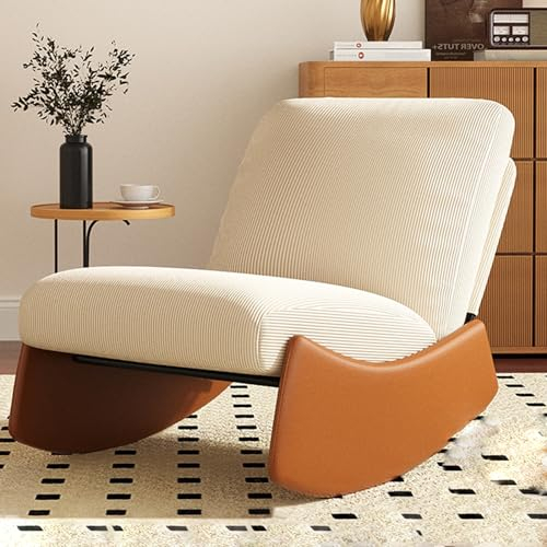 Indoor Glider Schaukelstuhl für Schlafzimmer mit Ottomane – gepolstertes Kissen, 136 kg Unterstützung – perfekt zum Lesen, Wohnzimmer, Heimbüros