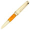 Gullor Mini Fountain Pen Gold Trim, Acrylic Pocket Pen, Orange, Hidden Extra Fine Nib (0.38 mm)