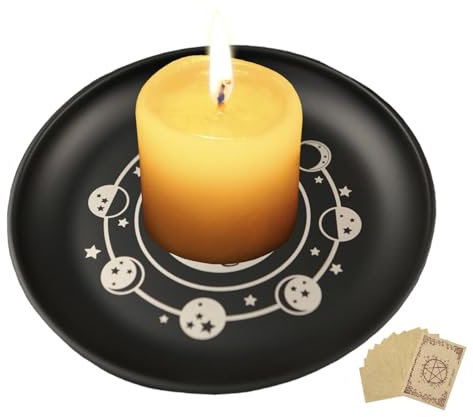 Plato de meditación Ritual, cuenco plano, soporte para velas de acero inoxidable, bandeja de adivinación, bandeja de adivinación, quemador de incienso, plato para velas