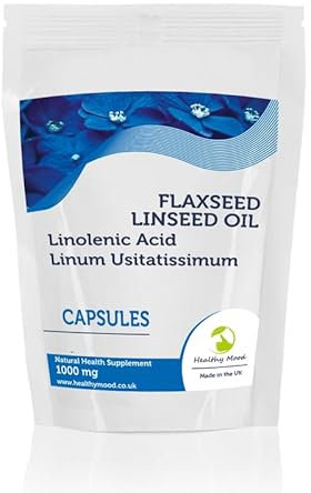 Flaxseed Linseed Oil 1000mg Linolenic Acid Linum Usitatissimum 250 Softgel Capsules