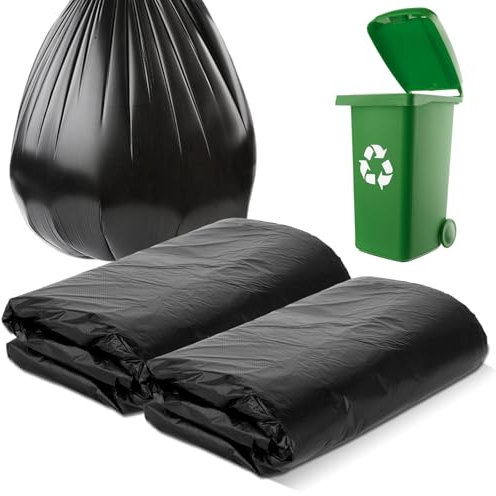 MIVIDE 100 Stück 150l/80l Müllbeutel, Schwerlast Müllsäcke, Müllbeutel Reißfest Extra Stark für Haus, Garten, Industrie, Gastronomie, 90 x 110cm(2 Rollen)