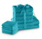 AmeliaHome Handtuch Set Türkis 4 Gästetücher 30x50 cm 4 Handtücher 50x100 cm und 2 Duschtücher 70x140 cm 100% Baumwolle Qualität Saugfähig Amari