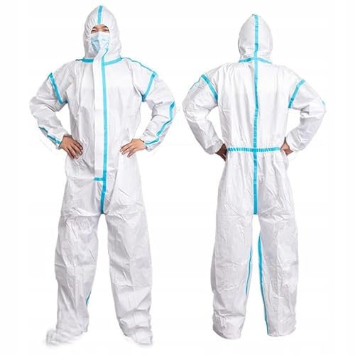 Einweg-Maleranzug 185cm | Schutzanzug mit Kapuze | Atmungsaktiv & Chemikalienbeständig | Ideal für Renovierung, Industrie & Sicherheitsinspektionen