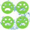 SGERUFZ 4 Pcs acchiappapelucchi in silicone per lavatrice e asciugatrice Rimuove peli di animali domestici Colori verde e arancione