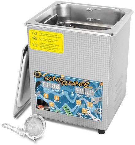 KECOOLKE 2.2 L Ultraschallreiniger mit großer Kapazität mit Heizung und Zeiteinstellung 60 W Edelstahl Professioneller Schallreiniger für die Reinigung Werkzeug Uhr Gläser