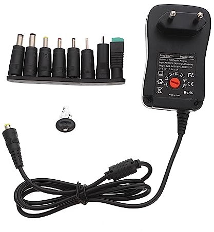 VILLCASE Adaptador De Corriente Regulable con Enchufe Europeo Fuente De Alimentación AC DC Multivoltaje para Dispositivos Electrónicos y Routers Inalámbricos