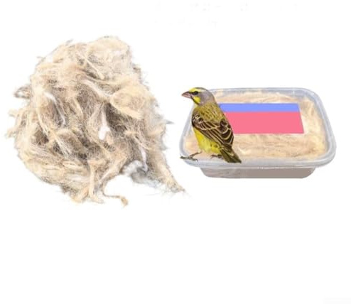 Natürliche Jute und Baumwolle, Nistmaterial für kleine Vögel, gemütlicher Lebensraum für Wellensittiche, Unzertrennliche und Nymphensittiche, Alternative (20 g)