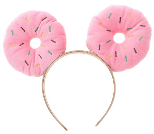Amosfun Donut Haarreif in Dessert Design aus Langlebigem Stoff für Damen Karneval Fasching Party Stirnband Cosplay Zubehör