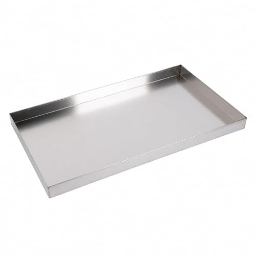 Stainless Steel Drip Pan, 201 Heavy Duty Metal Oil Tray, Multi-Purpose Water Leak Catch for Automotive, Kitchen, BBQ Grill, Pet Cage, Under Sink & Industrial Use(50x35x5cm/20x14x2)