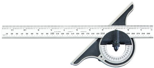 Starrett 12ME-300 Winkelmesser, nicht umkehrbar, schwarze Falten-Oberfläche, 300 mm und 11–3/4 Zoll Größe